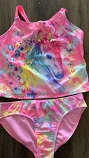 Girls Wonder Nation 2 Piece Pink Tankini Swimsuit Swimwear Sz XXl 18 NEW