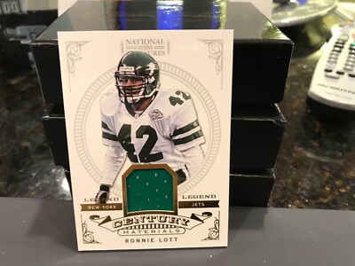 National Treasures Century Materials Jersey Jets Ronnie Lott 28/49