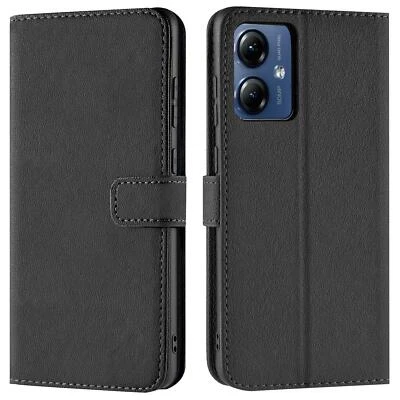 Book Case für Motorola Moto G14 Hülle Flip Cover Handy Tasche Schutz Hülle - Bild 1 von 4