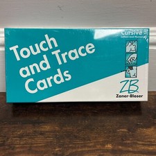 NIB Zaner-Bloser Touch and Trace Cards Cursive Letters Numerals Educational Box
