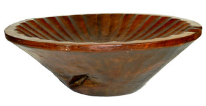 Large Mid Century Modern Wood Serving Bowl Centerpiece