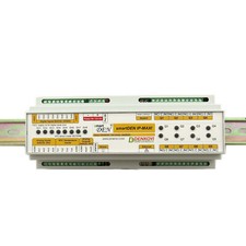 smartDEN Maxi - Módulo de relé de E/S SNMP, HTTP con CAJA DE RIEL DIN 12V