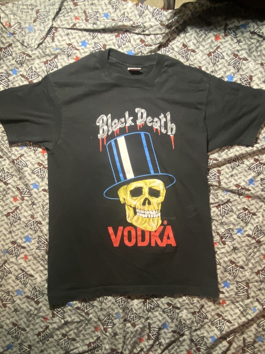 90's 良フェード black death vodka vintage tee 90's Black death