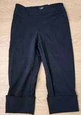 JM Collection Capri Pants Womens Medium Comfort Waistband Black Pull on NEW NWT