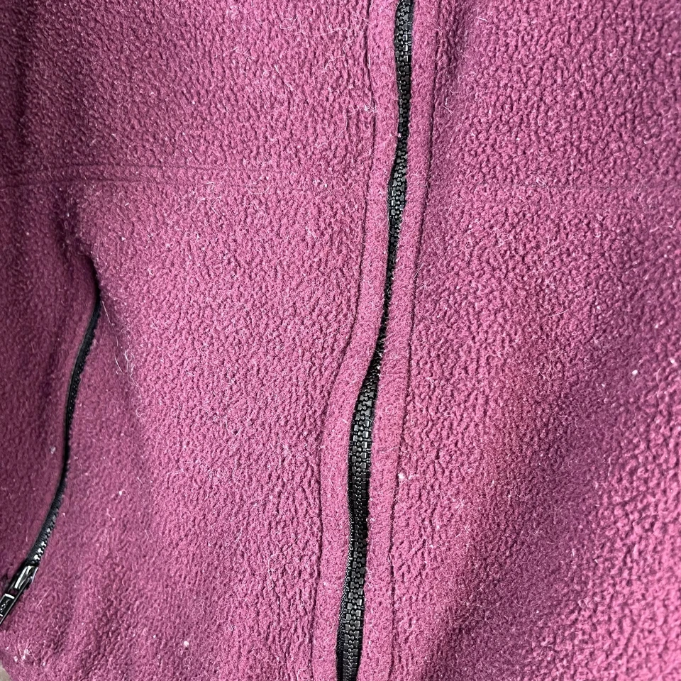 Timberline Fleece Jacket Womens S Red Long Sleeve Mock Neck Pockets Zipped USA - Image 4 of 4