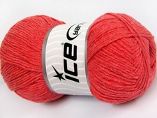 4-Skein Lot Lorena Yarn fine cotton 4x100g Light Salmon