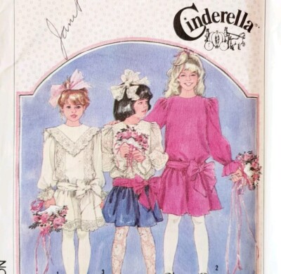 1986 Simplicity Girls Clothing Patterns 7865 Cinderella Kids Size 10 C86