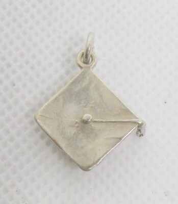 925 STERLINGSILBER 3D GRADUIERUNG KAPPE HUT ANHÄNGER 23X18MM ~ 2,5G