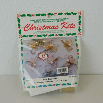 Wire Butterfly DIY Christmas Kits Makes 12 Merri Mac Make Your Own Ornaments Kit