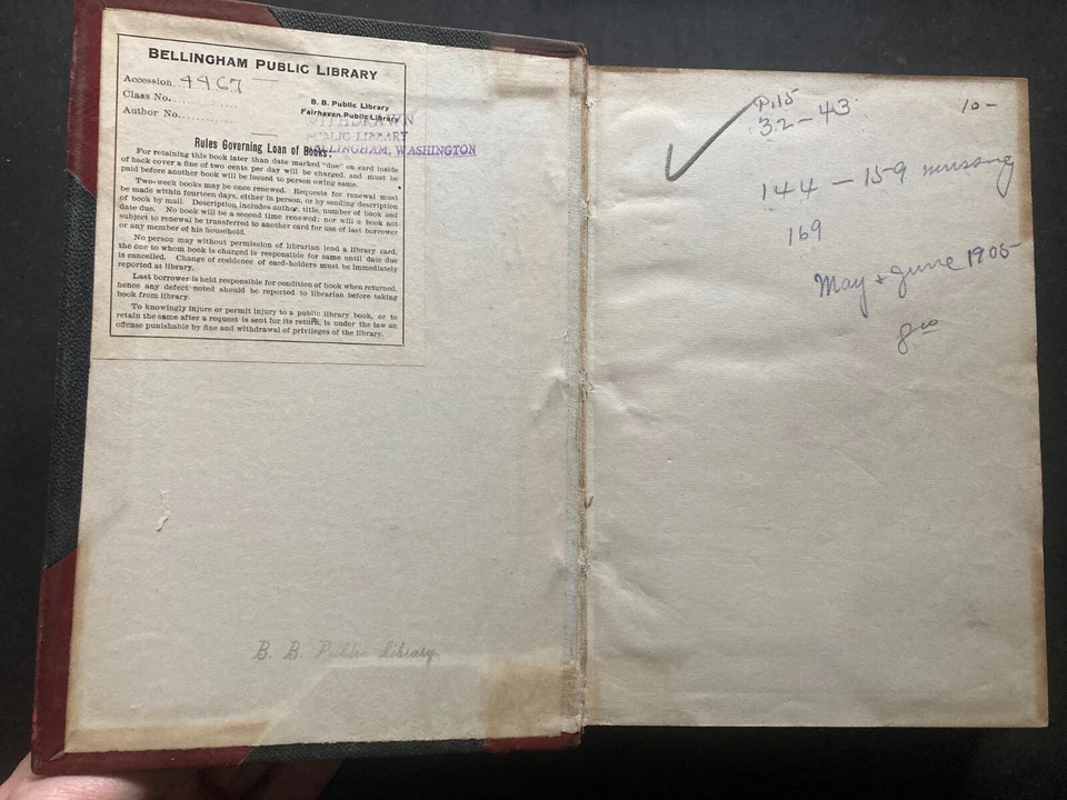 ANTIQUE !! Cosmopolitan Magazine May-October 1905 Vol. XXXIX HC Leather Illus. - Image 2 of 4
