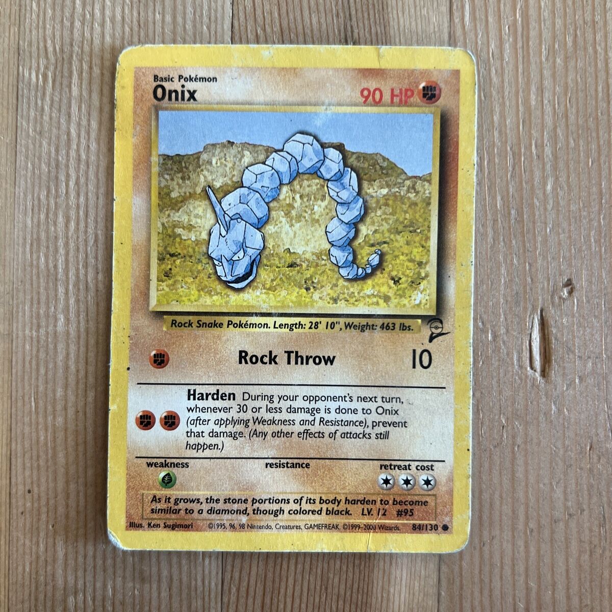 Pokémon TCG Onix Base Set 2 84/130 Regular Unlimited Common HP