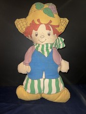 HUCKLEBERRY PIE 18" Pillow Plush Doll Strawberry Shortcake From Panel. Vintage