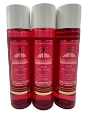 Bath & Body Works LOT 3 Pink Paradise Fragrance Mist Spray 8 oz Hibiscus Fruit