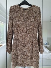 ZARA Leopard Print Animal Print Mini Dress, Size XS