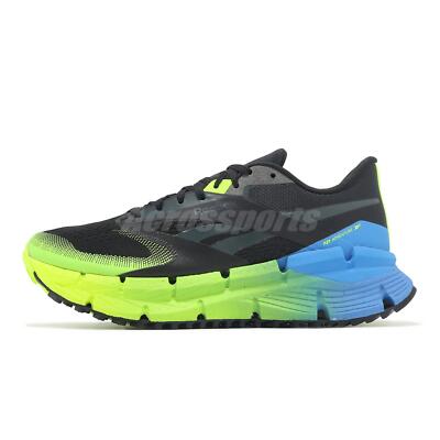 Reebok FloatZig Adventure 1 Black Digital Lime Blue Men Running