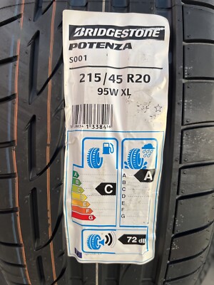 215/45R20 ブリジストン　ポテンザ　2本セット　 ＢＭＷ　i8 などに TWO BRAND NEW 215/45R20 95W Bridgestone Potenza S001 Tires BMW i8
