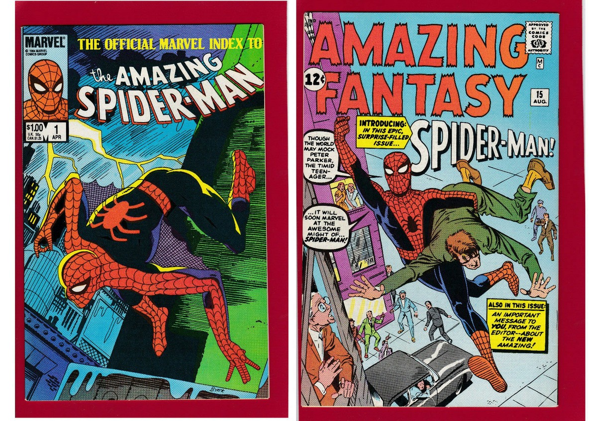 THE AMAZING SPIDER-MAN Official Marvel Index 9 Book Set 1984