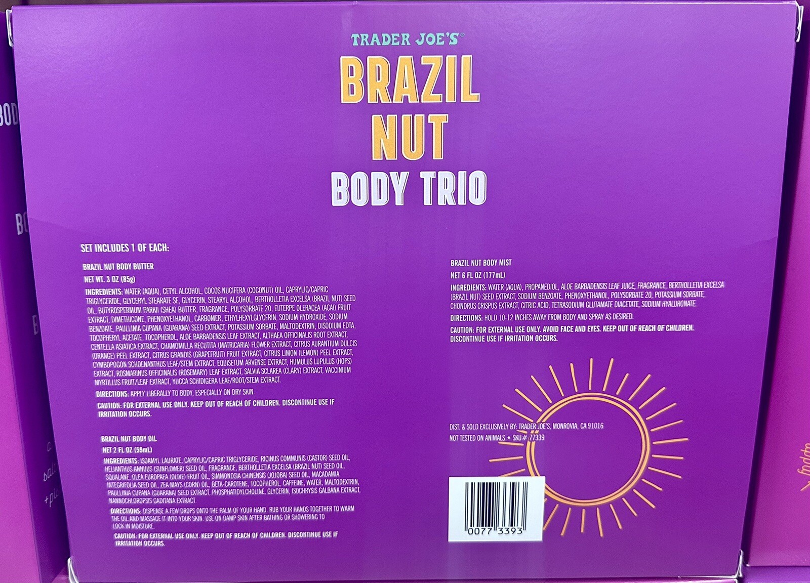 ‼️IT’S BACK‼️Trader Joe's Brazil Nut🇧🇷Body Butter Trio🔥BUM BUM DUPE🦋IYKYK💖 eBay