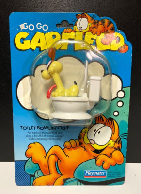 Vintage 1991 Playmates Garfield Cat Toilet Blowin' Odie NOS