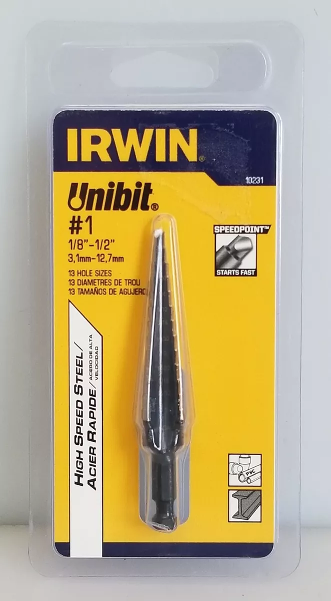 Irwin 10231 1 Unibit Step Drill Bit 1 8