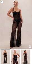 Fashion Nova Women s Black Sheer Mesh Sequin ...