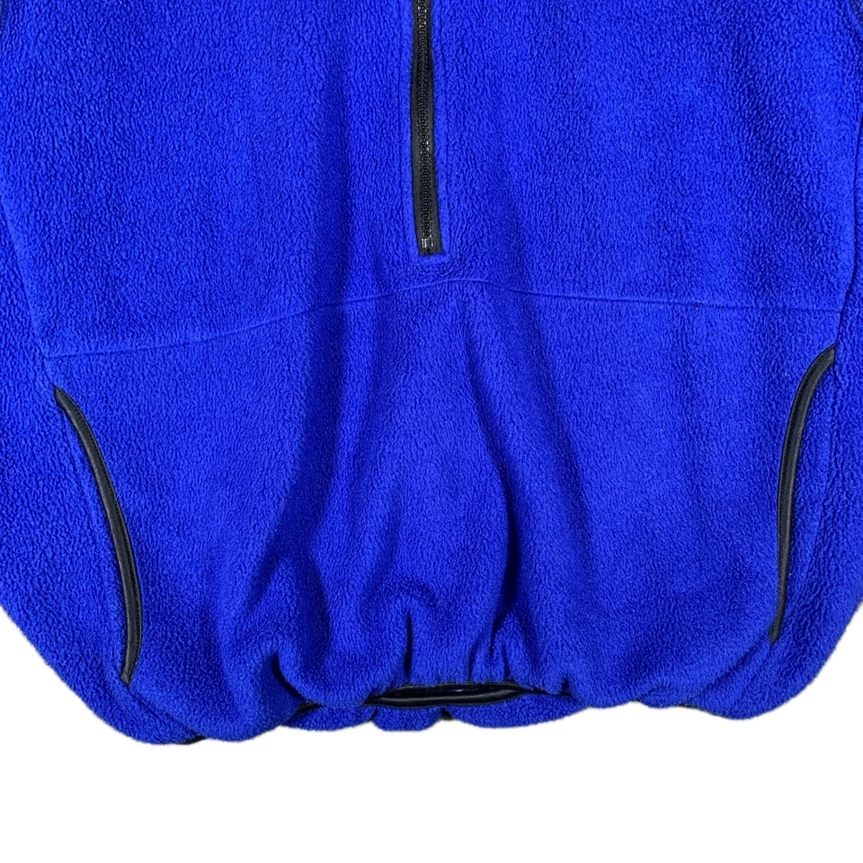 REI Sweater Men’s L Heavy Fleece Pullover Jacket 1/2 Zip Nylon Lining Blue - Image 2 of 4