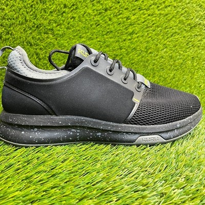Kuru Atom Mens Size 9.5 Black Gray Athletic Running Walking 