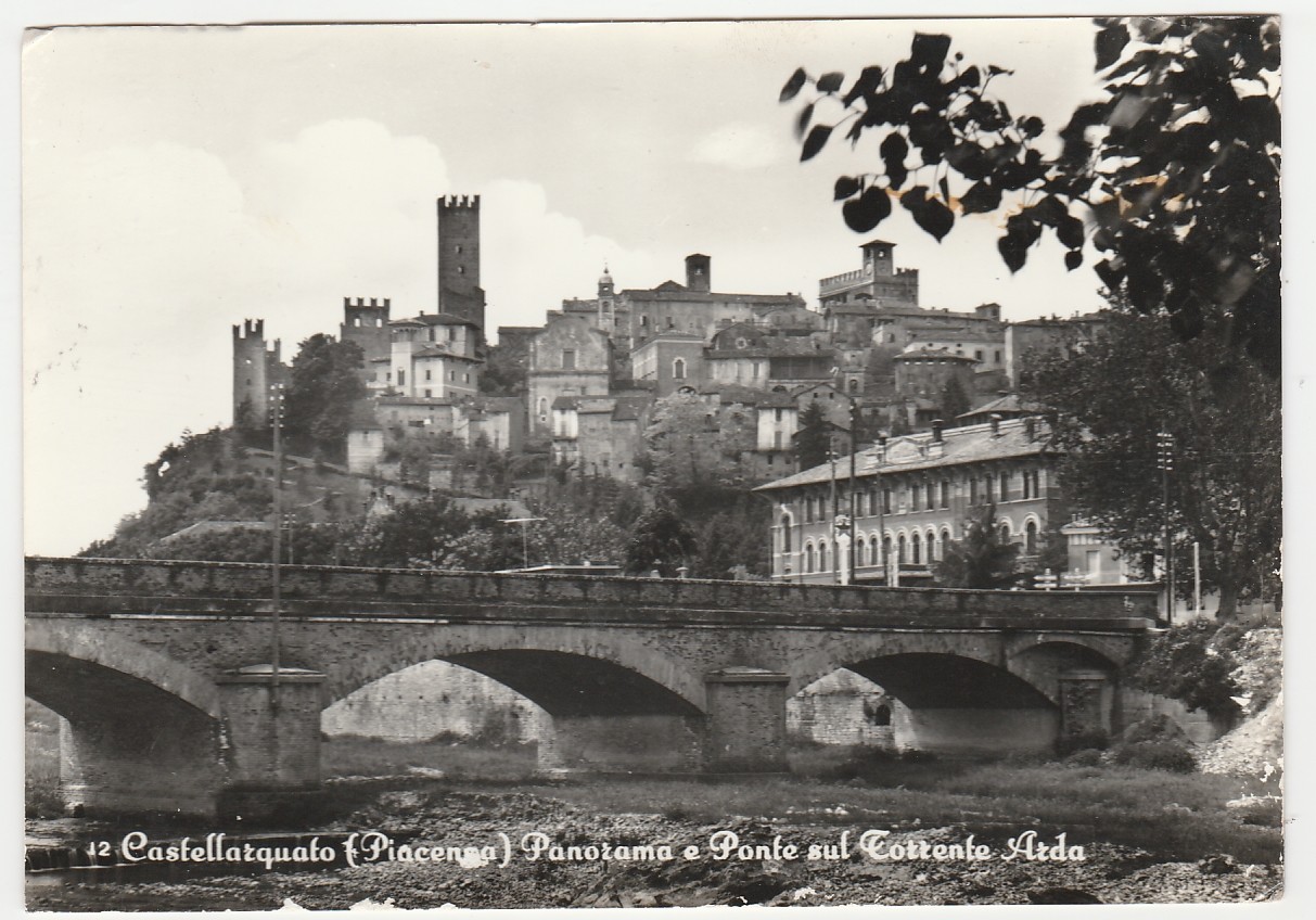 CASTELL'ARQUATO - PIACENZA - PANORAMA E PONTE SUL TORRENTE ARDA - VIAGG. -29061-