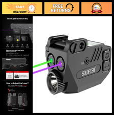 500 Lumens Tactical Pistol Light with Purple Green Laser Sight  Strobe Function
