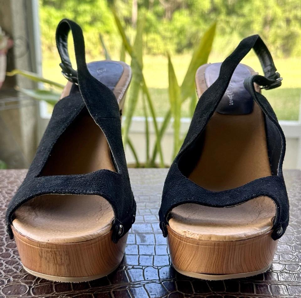 Wild Diva Lounge Black Women's BlackSlingback Sandals size 10 - Image 4 of 4