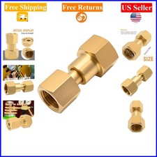 CGA-320 to CGA-580 Gas Cylinder Adapter for CO2  Argon Welding Gold, Brass 