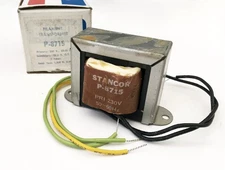 NEW STANCOR P-8715 TRANSFORMER - Pri 230 VAC - Sec 12.6 VAC  2A 1500 VRMS