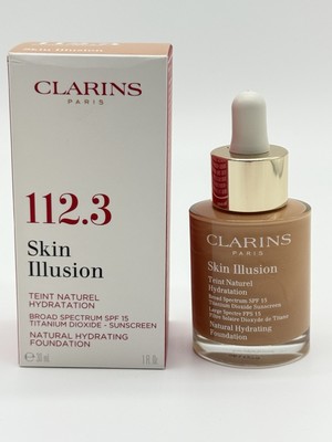 Clarins Paris Skin Illusion 112.3 Sandalwood Natural Hydrating Foundation 1 Oz