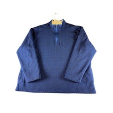 Orvis Mens 1/4 Zip Sherpa Lined Textured Pullover Sweatshirt Size XXL