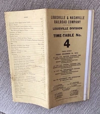 Louisville And Nashville RR 12/14/73 Employee Timetable-Louisville(also x  Monon