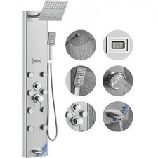 Shower Panel System, 5 Shower Modes, Digital Display Shower Panel Tower, Rainfal