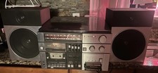 vintage jc penney Stereo Turntable 8 Track Cassette Recorder Radio W Box VIDEO