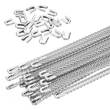 24 Pcs Metal Steel Spiral Corset Boning, 13.7 Inch Metal Boning 10mm WIDE 