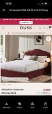 DUSK WILTSHIRE KING SIZE BERRY - OTTOMAN BED - used but in perfect condition!