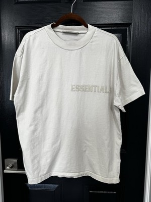 Fear of God Essentials Men s T-shirt in the ''Egg Shell'' Colorway Size S