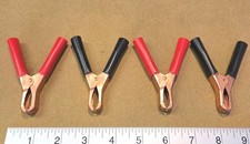 Mueller 46A 46-A copper alligator clips & insulators -  4 for 1 price FREE SHIP!