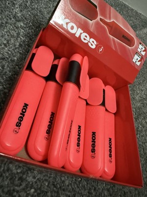 Kores fluoreszierender Textmarker Stift Bright Liner Plus fluoreszierend 6er Pack 