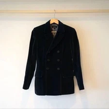 A.P.C. Woman M Limited Time Blue Velor Tailored Jacket Limited Edition Style Ref