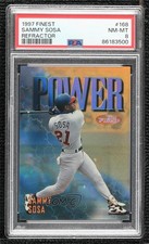 1997 Topps Finest Rare - Gold Refractor Rare Gold Sammy Sosa #168 PSA 8 00em