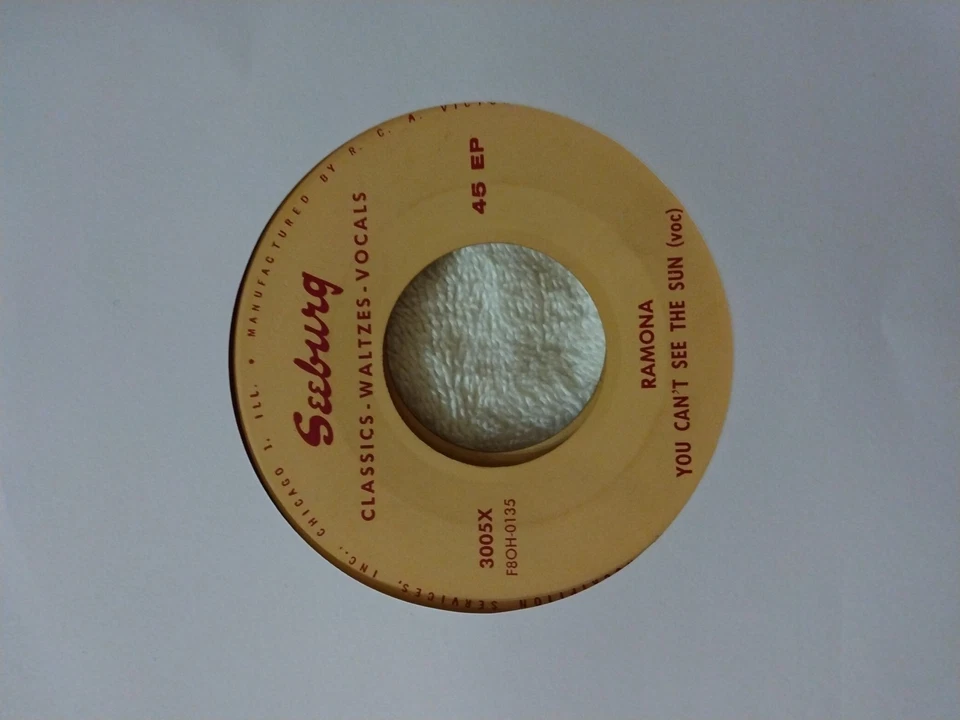 SEEBURG BACKGROUND MUSIC LIBRARY 45 RPM Lot Of 8 Classics Waltz's Vocals Red Vin - Image 4 of 4