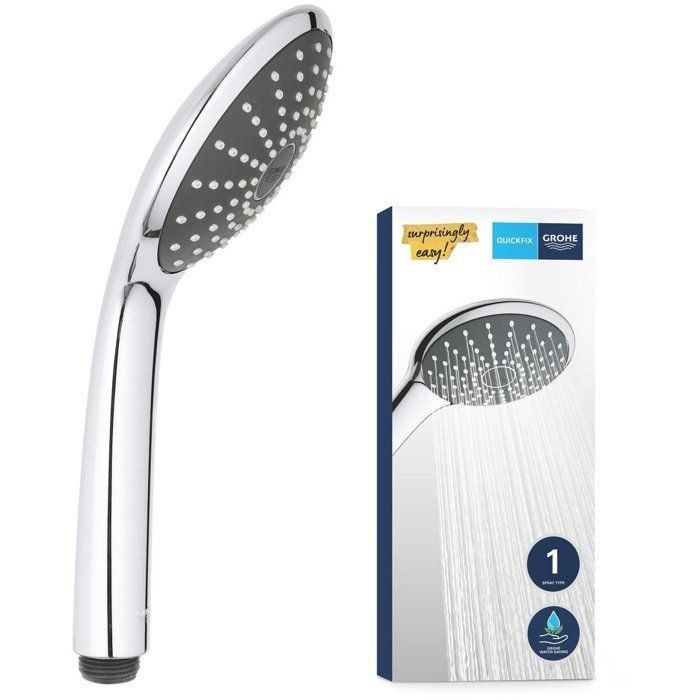 Douchette GROHE Vitalio Joy économie d'eau pommeau de douche 1 jet chrome 110mm