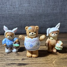 Lot Of 3 Enesco Lucy  Me Bear Easter Figures