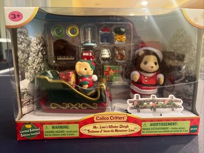 Sylvanian Families Calico Critters Mr. Lion's Winter Sleigh