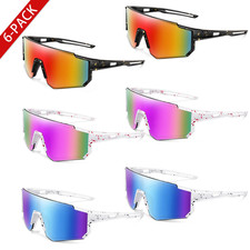 6 Pairs Youth Sunglasses with UV Protection for Wholesale Goggles Retail Age 9-1