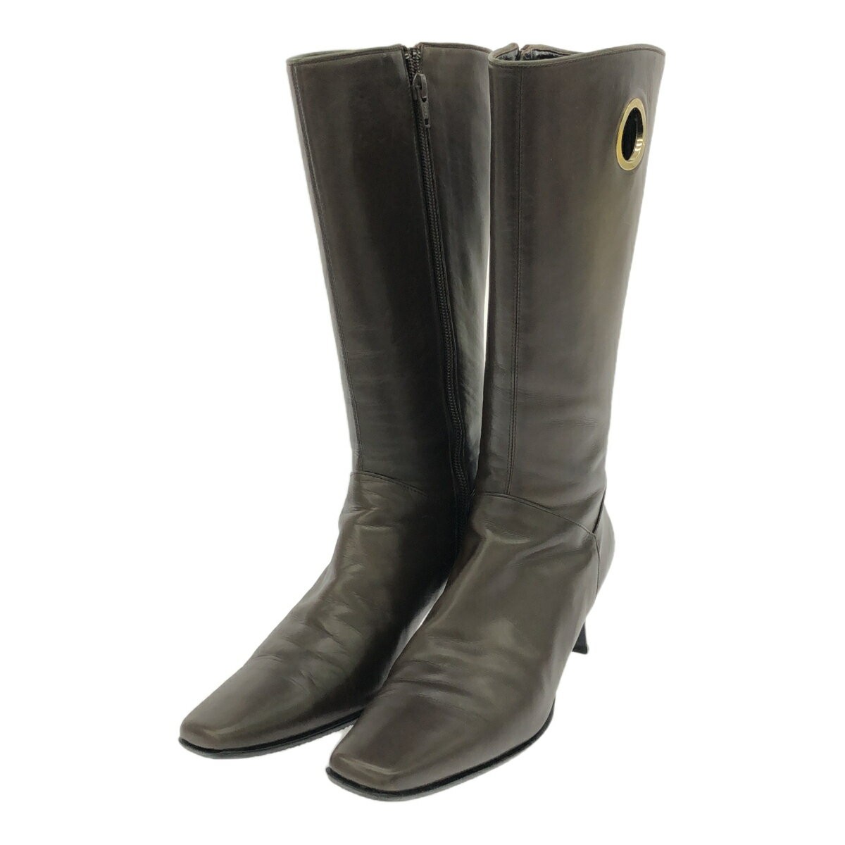 Saint Laurent Boots Shoes EU 36 US 6 Leather Brown Authentic thumbnail 10